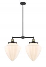 Innovations Lighting 209-BAB-G661-12 - Bullet - 2 Light - 24 inch - Black Antique Brass - Stem Hung - Island Light