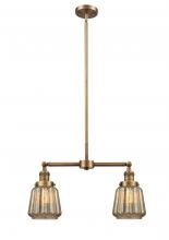 Innovations Lighting 209-BB-G146-LED - Chatham - 2 Light - 21 inch - Brushed Brass - Stem Hung - Island Light