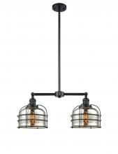 Innovations Lighting 209-BK-G78-CE - Bell Cage - 2 Light - 24 inch - Matte Black - Stem Hung - Island Light