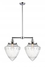  209-PC-G664-12 - Bullet - 2 Light - 24 inch - Polished Chrome - Stem Hung - Island Light