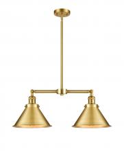  209-SG-M10-SG - Briarcliff - 2 Light - 21 inch - Satin Gold - Stem Hung - Island Light