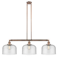 Innovations Lighting 213-AC-G74-L - Bell - 3 Light - 42 inch - Antique Copper - Stem Hung - Island Light