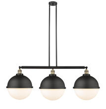 Innovations Lighting 213-BAB-HFS-121-BK - Hampden - 3 Light - 45 inch - Black Antique Brass - Stem Hung - Island Light