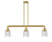 Innovations Lighting 213-SG-G54-LED - Bell - 3 Light - 38 inch - Satin Gold - Stem Hung - Island Light