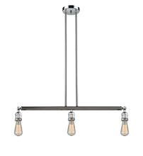  213-PC - Bare Bulb - 3 Light - 38 inch - Polished Chrome - Stem Hung - Island Light