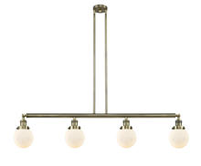 Innovations Lighting 214-AB-G201-6 - Beacon - 4 Light - 51 inch - Antique Brass - Stem Hung - Island Light