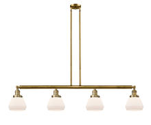 Innovations Lighting 214-BB-G171 - Fulton - 4 Light - 51 inch - Brushed Brass - Stem Hung - Island Light