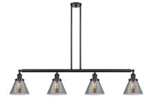 Innovations Lighting 214-BK-G43-LED - Cone - 4 Light - 52 inch - Matte Black - Stem Hung - Island Light