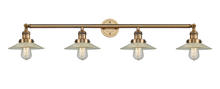 Innovations Lighting 215-BB-G2 - Halophane - 4 Light - 45 inch - Brushed Brass - Bath Vanity Light