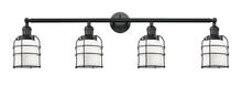 Innovations Lighting 215-BK-G51-CE - Bell Cage - 4 Light - 42 inch - Matte Black - Bath Vanity Light