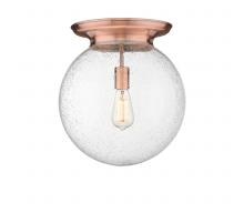 Innovations Lighting 221-1F-AC-G204-14 - Beacon - 1 Light - 14 inch - Antique Copper - Flush Mount