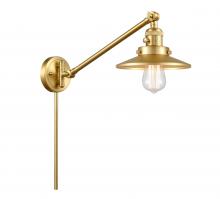  237-SG-M4-SG - Railroad - 1 Light - 8 inch - Satin Gold - Swing Arm