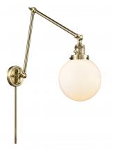 Innovations Lighting 238-AB-G201-8 - Beacon - 1 Light - 8 inch - Antique Brass - Swing Arm