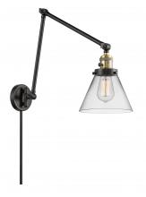  238-BAB-G42 - Cone - 1 Light - 8 inch - Black Antique Brass - Swing Arm