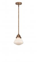  288-1S-AC-G321 - Olean - 1 Light - 7 inch - Antique Copper - Cord hung - Mini Pendant