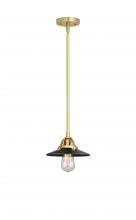 Innovations Lighting 288-1S-SG-M6-BK - Railroad - 1 Light - 8 inch - Satin Gold - Cord hung - Mini Pendant