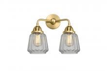  288-2W-SG-G142 - Chatham - 2 Light - 14 inch - Satin Gold - Bath Vanity Light