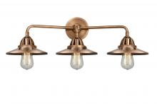 Innovations Lighting 288-3W-AC-M3-AC - Railroad - 3 Light - 26 inch - Antique Copper - Bath Vanity Light