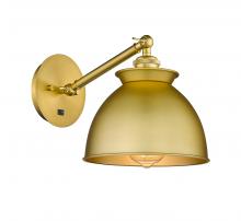 Innovations Lighting 317-1W-SG-M14-SG - Adirondack - 1 Light - 8 inch - Satin Gold - Sconce