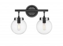 Innovations Lighting 351-2W-BK-CL - Span - 2 Light - 15 inch - Matte Black - Bath Vanity Light