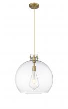  410-1PL-BB-G410-18CL - Newton Sphere - 1 Light - 18 inch - Brushed Brass - Cord hung - Pendant