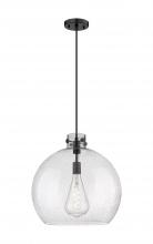  410-1PL-BK-G410-18SDY - Newton Sphere - 1 Light - 18 inch - Matte Black - Cord hung - Pendant