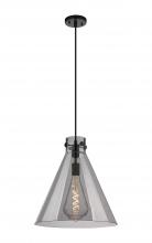 Innovations Lighting 410-1PL-BK-G411-16SM - Newton Cone - 1 Light - 16 inch - Matte Black - Cord hung - Pendant