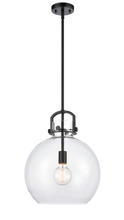  410-1S-BK-14CL - Newton Sphere - 1 Light - 14 inch - Matte Black - Cord hung - Pendant