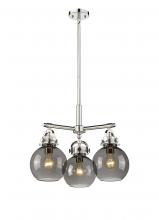  410-3CR-PN-G410-7SM - Newton Sphere - 3 Light - 21 inch - Polished Nickel - Pendant