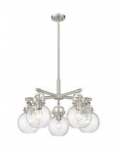 Innovations Lighting 410-5CR-SN-G410-7SDY - Newton Sphere - 5 Light - 26 inch - Satin Nickel - Chandelier