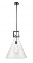 Innovations Lighting 411-1SL-BK-G411-18CL - Newton Cone - 1 Light - 18 inch - Matte Black - Pendant