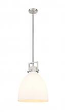 Innovations Lighting 411-1SL-SN-G412-14WH - Newton Bell - 1 Light - 14 inch - Satin Nickel - Pendant