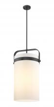  413-4SL-BK-G413-4S-12WH - Pilaster - 4 Light - 12 inch - Matte Black - Pendant