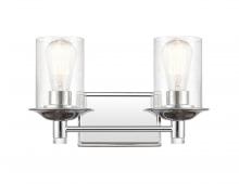 Innovations Lighting 417-2W-PC-SDY - Manhattan - 2 Light - 15 inch - Polished Chrome - Bath Vanity Light