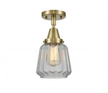 Innovations Lighting 447-1C-AB-G142 - Chatham - 1 Light - 7 inch - Antique Brass - Flush Mount