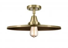 Innovations Lighting 447-1C-AB-MFR-AB-16 - Appalachian - 1 Light - 16 inch - Antique Brass - Flush Mount