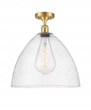  516-1C-SG-GBD-164-LED - Bristol - 1 Light - 16 inch - Satin Gold - Semi-Flush Mount