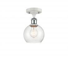 Innovations Lighting 516-1C-WPC-G124-6 - Athens - 1 Light - 6 inch - White Polished Chrome - Semi-Flush Mount