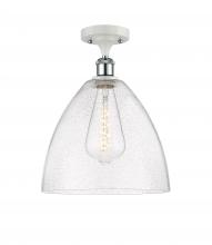 Innovations Lighting 516-1C-WPC-GBD-124-LED - Bristol - 1 Light - 12 inch - White Polished Chrome - Semi-Flush Mount