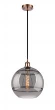 Innovations Lighting 516-1P-AC-G556-12SM - Rochester - 1 Light - 12 inch - Antique Copper - Cord hung - Mini Pendant