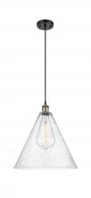 Innovations Lighting 516-1P-BAB-GBC-164 - Berkshire - 1 Light - 16 inch - Black Antique Brass - Cord hung - Pendant