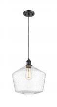  516-1P-BK-G654-12-LED - Cindyrella - 1 Light - 12 inch - Matte Black - Cord hung - Mini Pendant