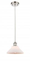  516-1P-PN-G131 - Orwell - 1 Light - 8 inch - Polished Nickel - Cord hung - Mini Pendant