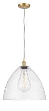  516-1P-SG-GBD-164-LED - Bristol - 1 Light - 16 inch - Satin Gold - Cord hung - Pendant