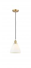 Innovations Lighting 516-1P-SG-GBD-751 - Bristol - 1 Light - 8 inch - Satin Gold - Cord hung - Mini Pendant