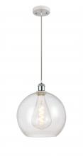 Innovations Lighting 516-1P-WPC-G124-12-LED - Athens - 1 Light - 12 inch - White Polished Chrome - Cord hung - Mini Pendant