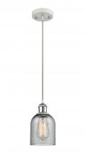  516-1P-WPC-G257-LED - Caledonia - 1 Light - 5 inch - White Polished Chrome - Cord hung - Mini Pendant