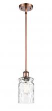  516-1S-AC-G352-LED - Candor - 1 Light - 5 inch - Antique Copper - Mini Pendant