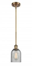  516-1S-BB-G257 - Caledonia - 1 Light - 5 inch - Brushed Brass - Mini Pendant