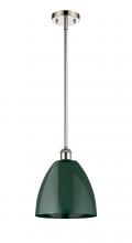  516-1S-PN-MBD-9-GR - Plymouth - 1 Light - 9 inch - Polished Nickel - Pendant